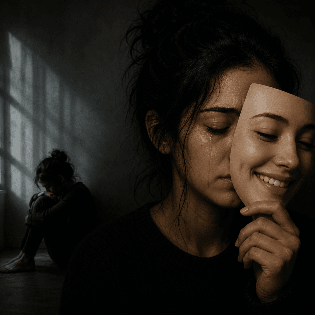 Emotional masking and hidden sadness